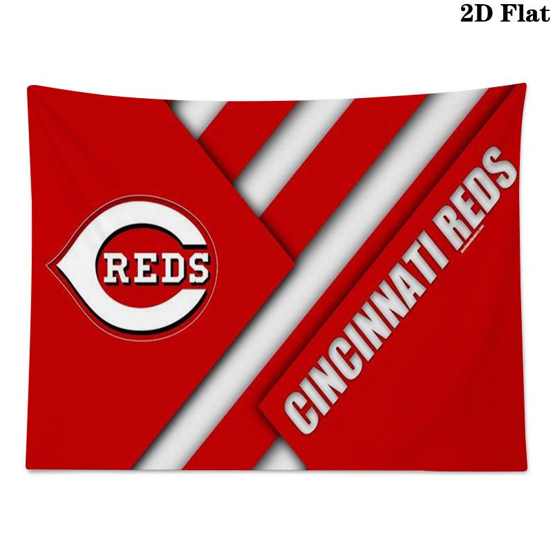 Cincinnati Reds Wall Tapestry Aesthetic Wall Hanging Printed Fabric Blanket Decorative Tapestries for Bedroom Living Room Home Decor