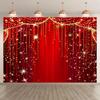 Star red stage curtain background banner, suitable for indoor and outdoor, multi-functional photo props