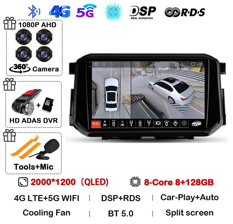 Android 14 Carplay Auto 4G+WIFI For Nissan Terra Xterra 2018 2019 2020-2022 Car Radio Multimedia Video Player GPS 360 Camera DSP