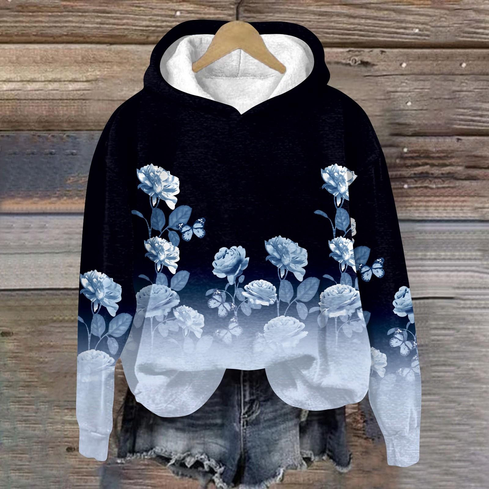 

Женская мода, повседневные универсальные повседневные толстовки, топы с длинными рукавами, толстовки L чёрный