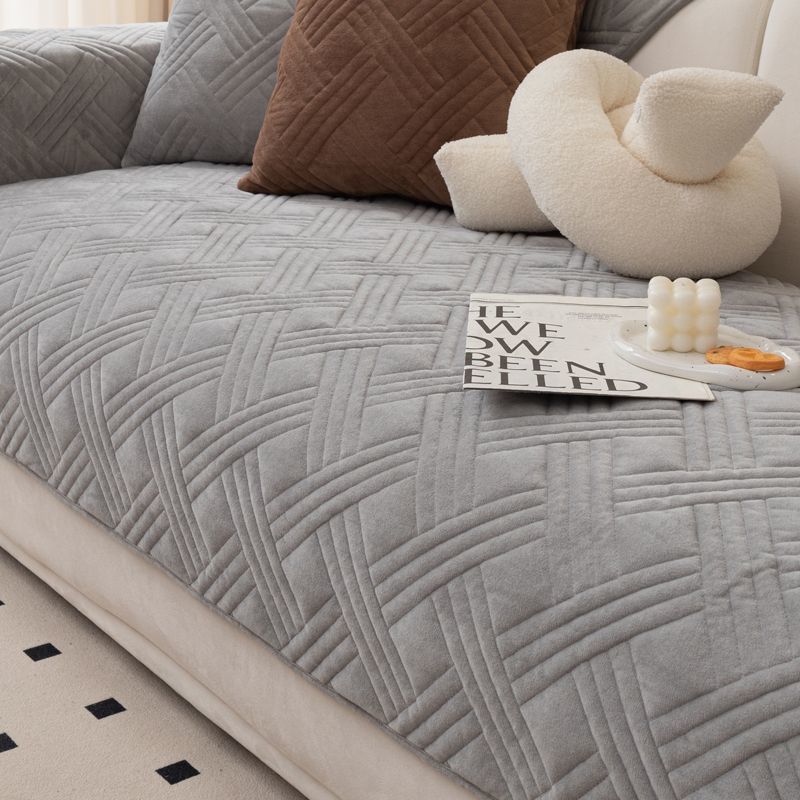 Winter Plüsch Sofa Kissen Nordic Einfache Verdickte Nicht-slip hochwertige Leder Sofa Kissen Rückenlehne Abdeckung Schal Volle Abdeckung
