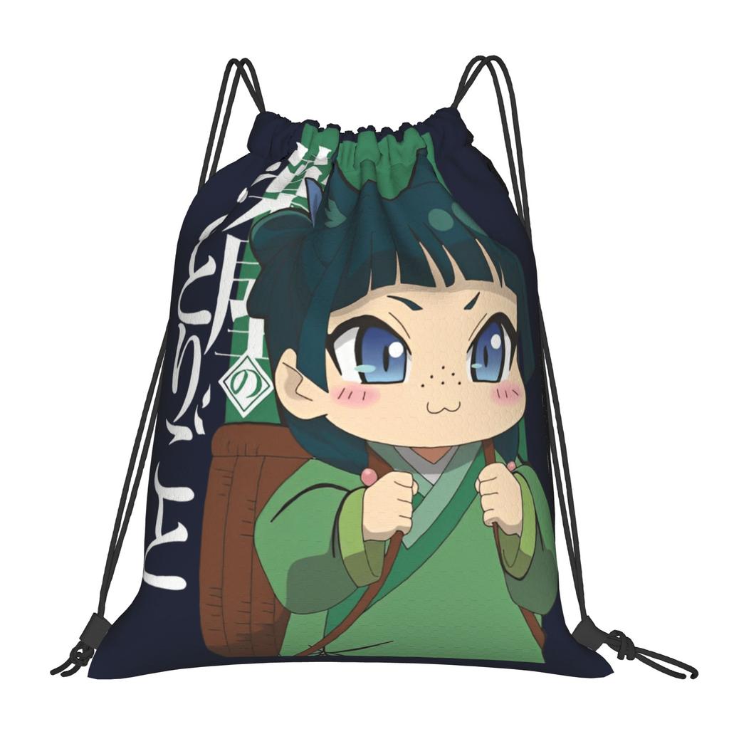 Cartoon Maomao Drawstring Bag Manga YSK Fashion Foldable Sackpack String Bags Men Outdoor Beach Backpack