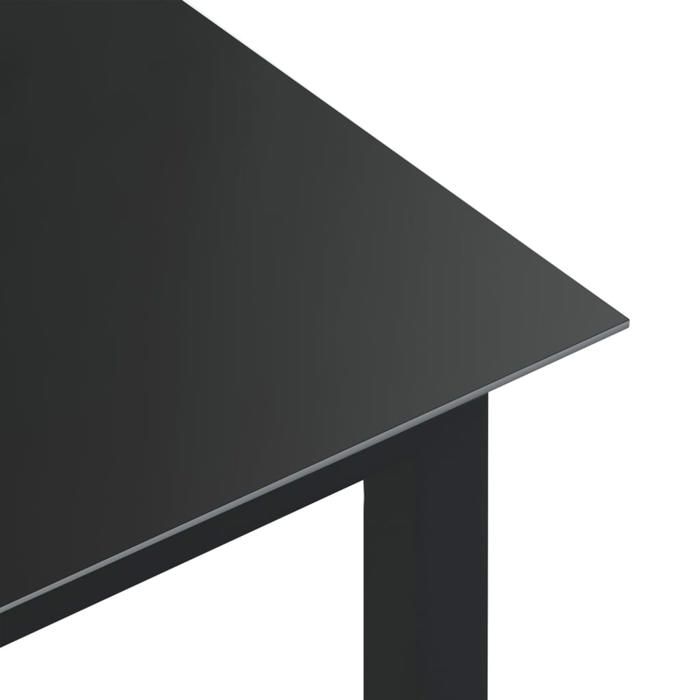 Maison Exclusive - Table de jardin Noir 80x80x74 cm Aluminium et verre