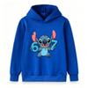 Kids Boys Girls Cute 67 Number Blue Alien Cartoon Print Pullover Hoodie Soft Casual Long Sleeve Hooded Sweatshirt For Daily Wear And School Activities