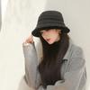 Plush Bucket Hat Women's Autumn and Winter Plush Thickened Thermal Basin Hat Elegant Middle-aged and Elderly Hat