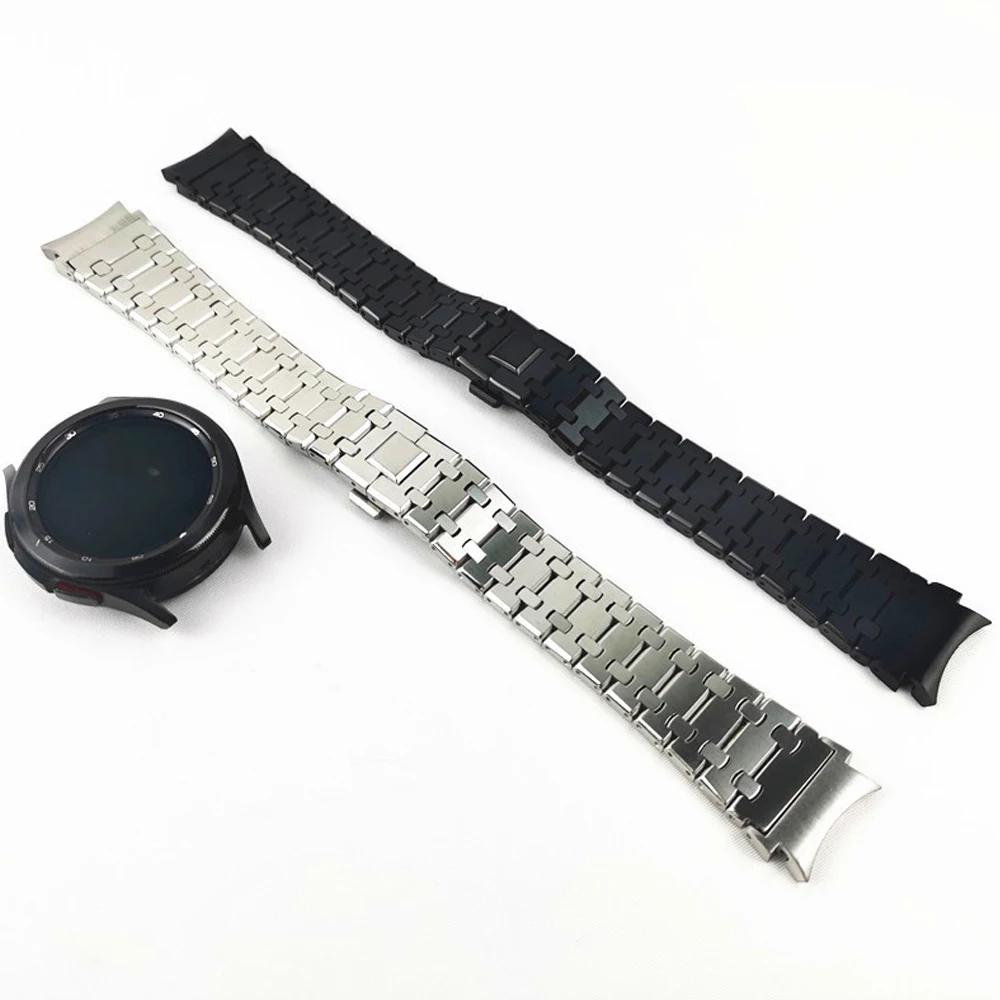 Luxus-Schnellwechselarmband für Samsung Galaxy Watch 7/6/5 40mm 44mm Edelstahlarmband für GALAXY 6Classic 43 47mm Lückenloses Band