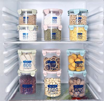 Kitchen Sealed Jar with Lid Plastic Snack Storage Box for Whole Grains Storage Jar Food Storage Jar Milk Powder Jar