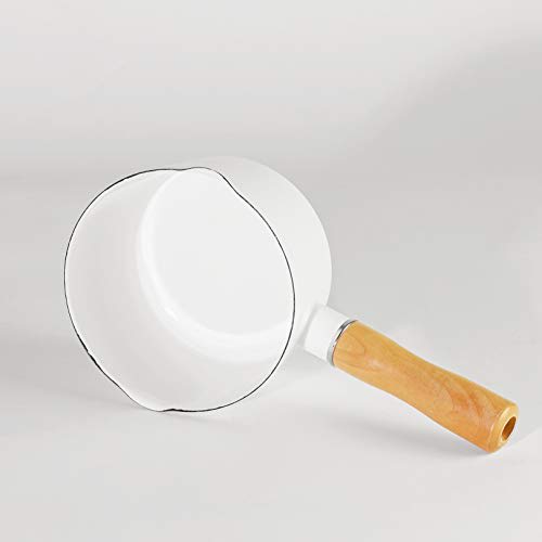 PEARL METAL Milk Pan, White, 12cm, Enamel, Bran Kitchen HB-4440