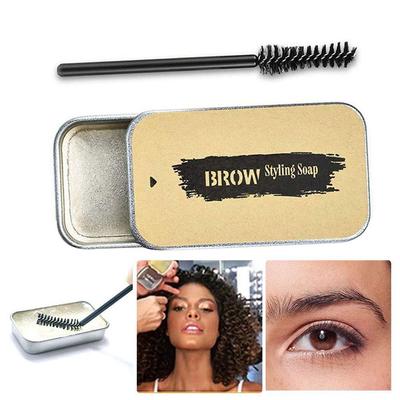 01 Eyebrow Soap Kit Brow Pomade Eyebrow Gel Clear Brows Styling Soap Long Lasting Waterproof Smudg, 1 Piece