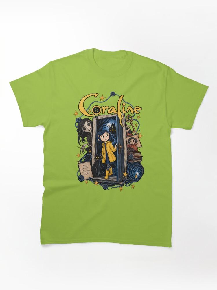 Coraline Vintage Coraline, Coraline Yellow Raincoat Graphic, Dark Fantasy Gothic Horror Classic T-Shirt