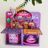3D Pop Up Gratulerer med dagen-kort Gave Gratulasjonskort Til Bursdag Med Konvolutt Velsignelse Postkort Festgaver