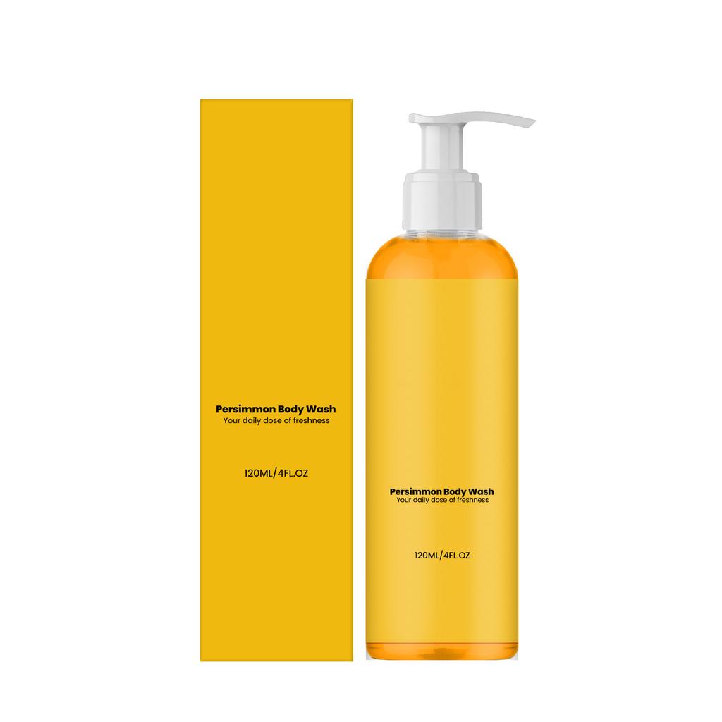 Gel de Ducha Refrescante AMZ Caqui - Espuma Rica, Cuidado Suave, Fácil de Aclarar, Fragancia Fresca, Gel de Ducha Suave