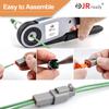 JRready ST6246 Deutsch 2 Pin Connector 10 Sets, DT04-2P DT06-2S Gray Waterproof Electrical Wire Connector With Solid Contacts 14-20AWG
