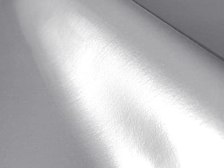 Synthetic Leather 122 X 44 Cm Fabric, Leather-like Enamel, Flame-retardant (silver),