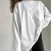 Magliette da Donna Oversize a Maniche Lunghe Basic Girocollo Maglietta Top Primavera Autunno Abbigliamento Casual da Allenamento Moda Casual Y2K Magliette a Maniche Lunghe Larghe da Donna