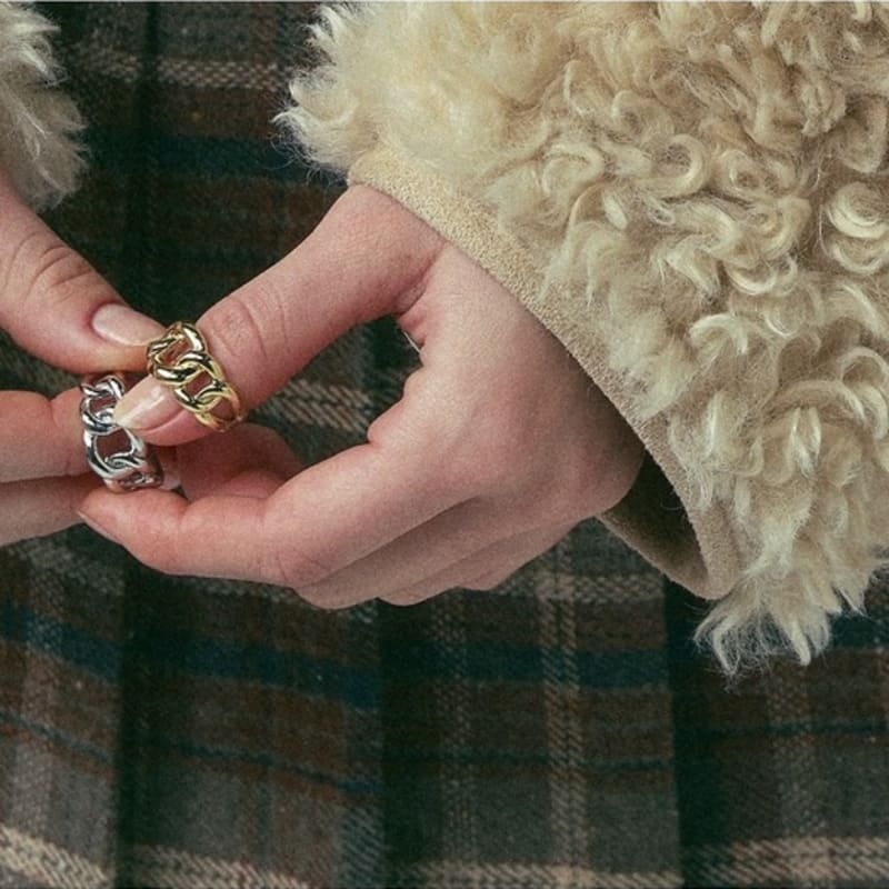Dana Burton Urban Chain Bold Open Ring