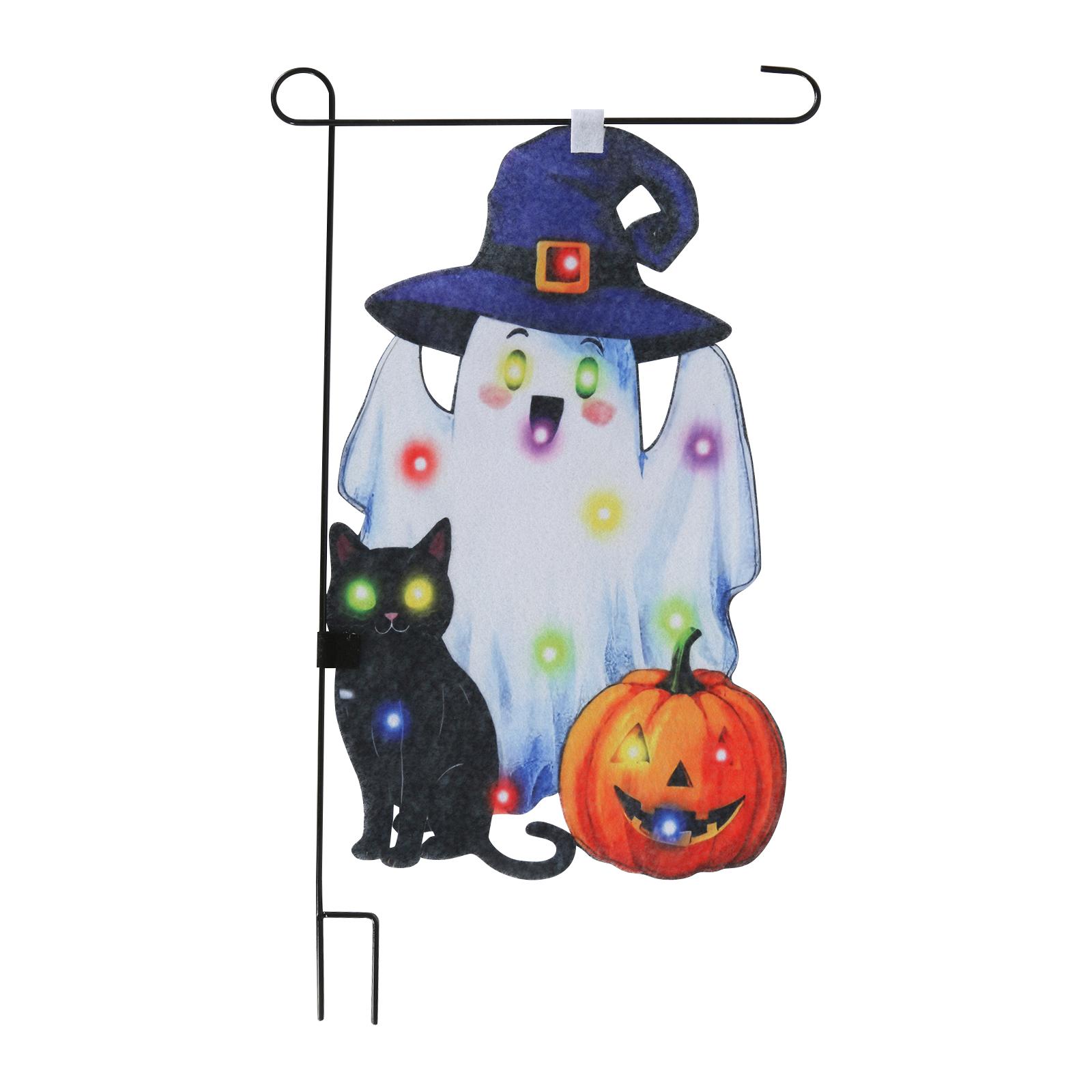 

2D Halloween Garden Flag, Double-sided Cute Halloween Outdoor Decoration Flag, Yard Home Porch Garden Decoration. One Size
