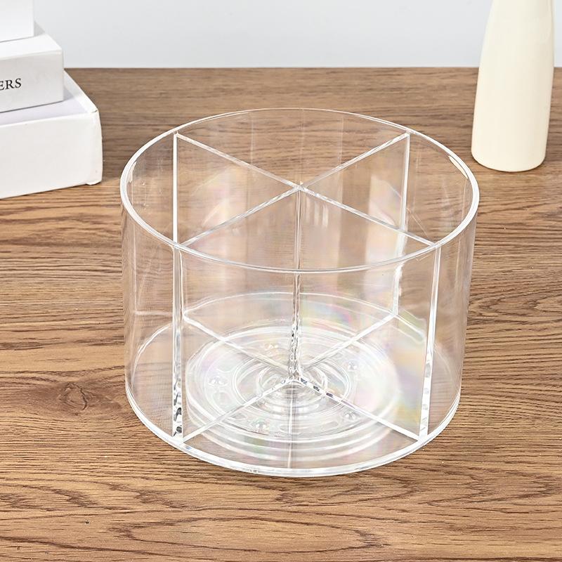 Acrylic Turntable Pen Holder Desktop Pen Holder Storage Box Desktop Multi-function Student Stationery Sorting and Storage