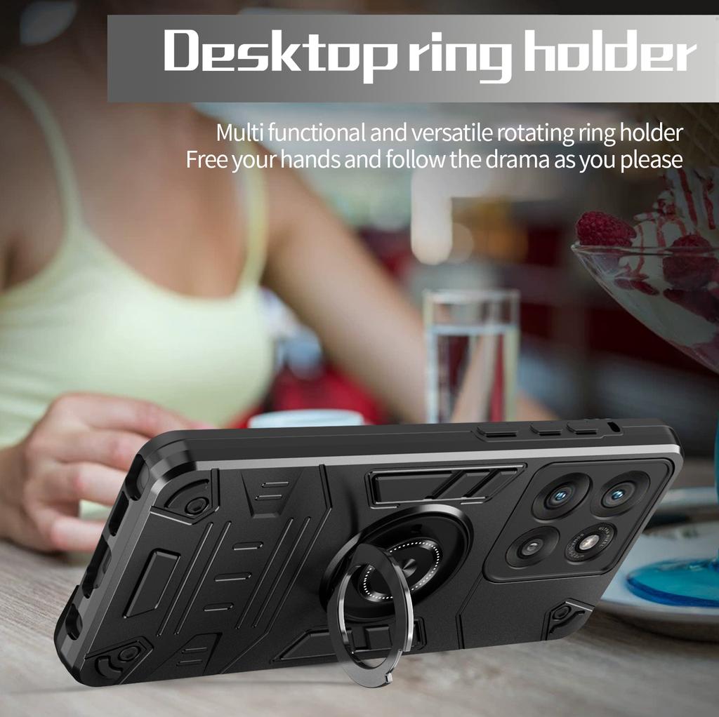 Case For Motorola Edge 50 60 Pro Fusion Neo Stylus G04 G24 G05 G15 G56 G86 Armor Shockproof Ring Stand Holder Shell Coque Fundas