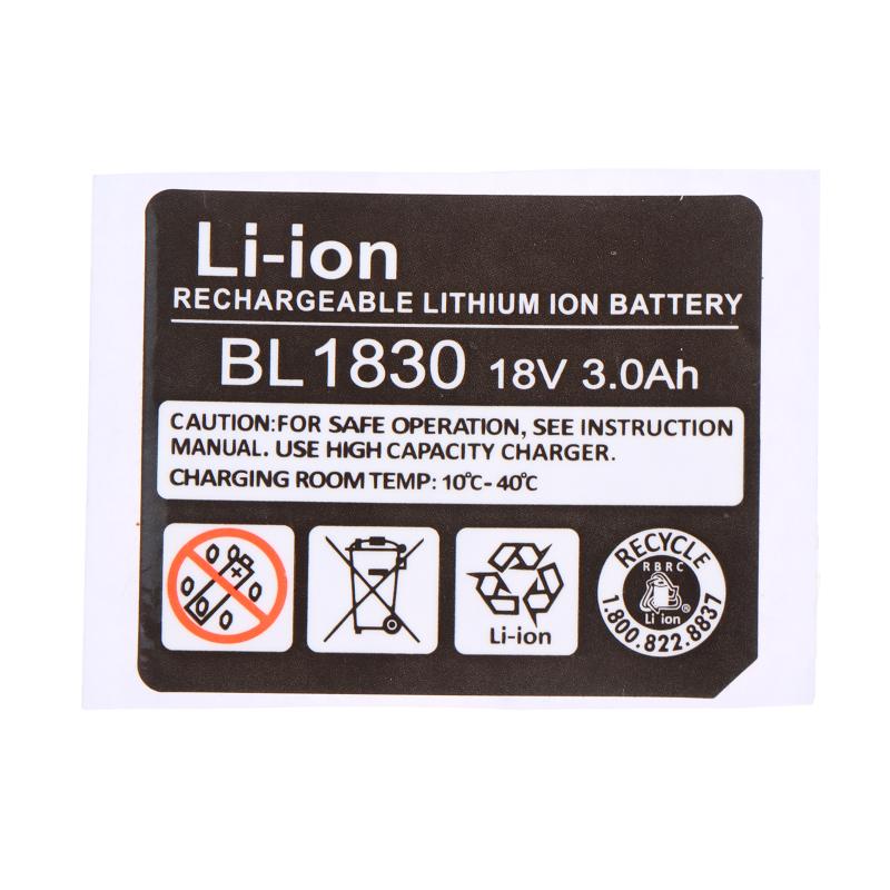 BL1830 Li Battery Sticker For Mak 18V 3Ah To 6Ah Drill Self Adhesive Label For Quick Battery Replacement