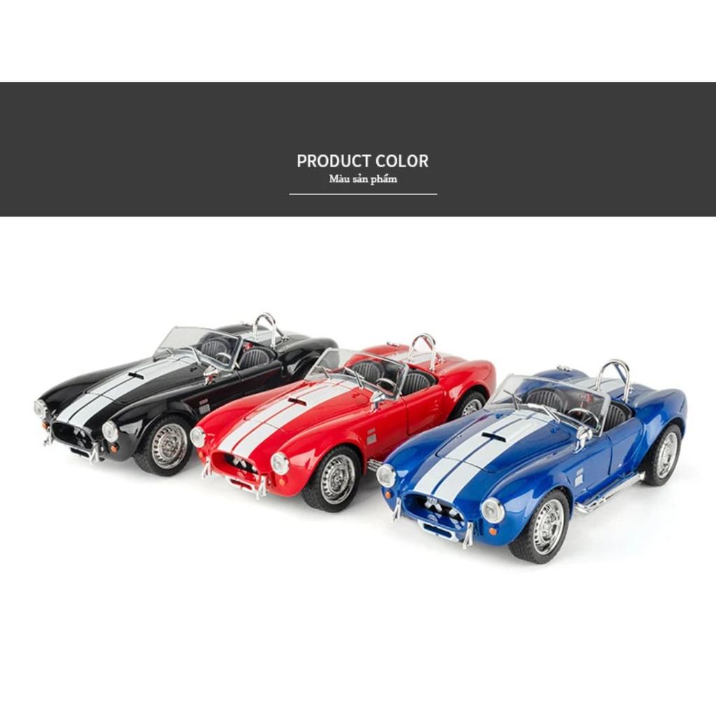 1/22 Ford Shelby Cobra 427 S/C Alloy Car Model Sound and Light Pull Back Children's Toy Collectibles Birthday Gift