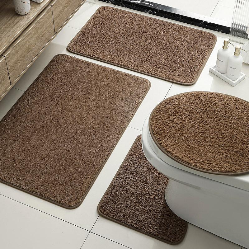 Imitation Cashmere Floor Mat Household Toilet Four-Piece Carpet Bathroom Water-Absorbing Non-Slip Mat Bathroom Dirt-Resistant Door Mat