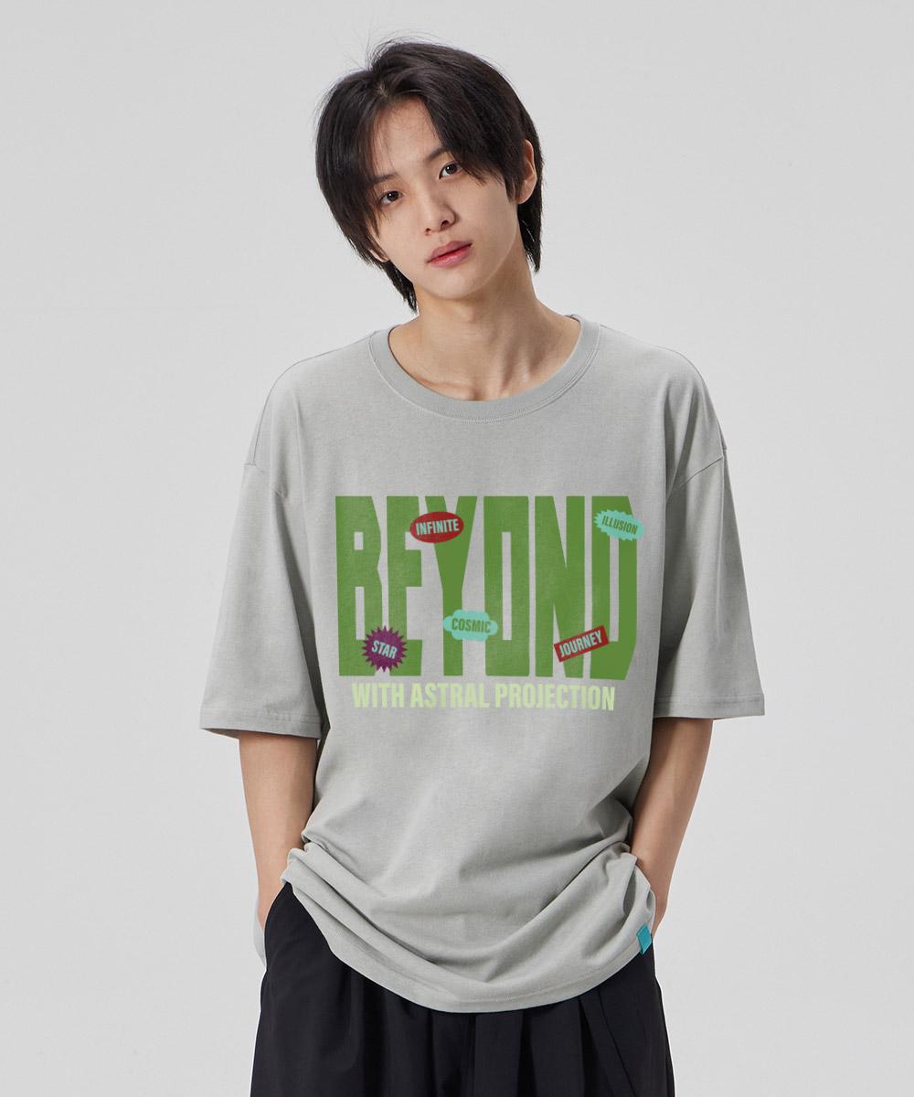 Astral Projection [Beyond With Astral] Cotton Loose Fit Short Sleeve T-Shirt_Dusty Mint L