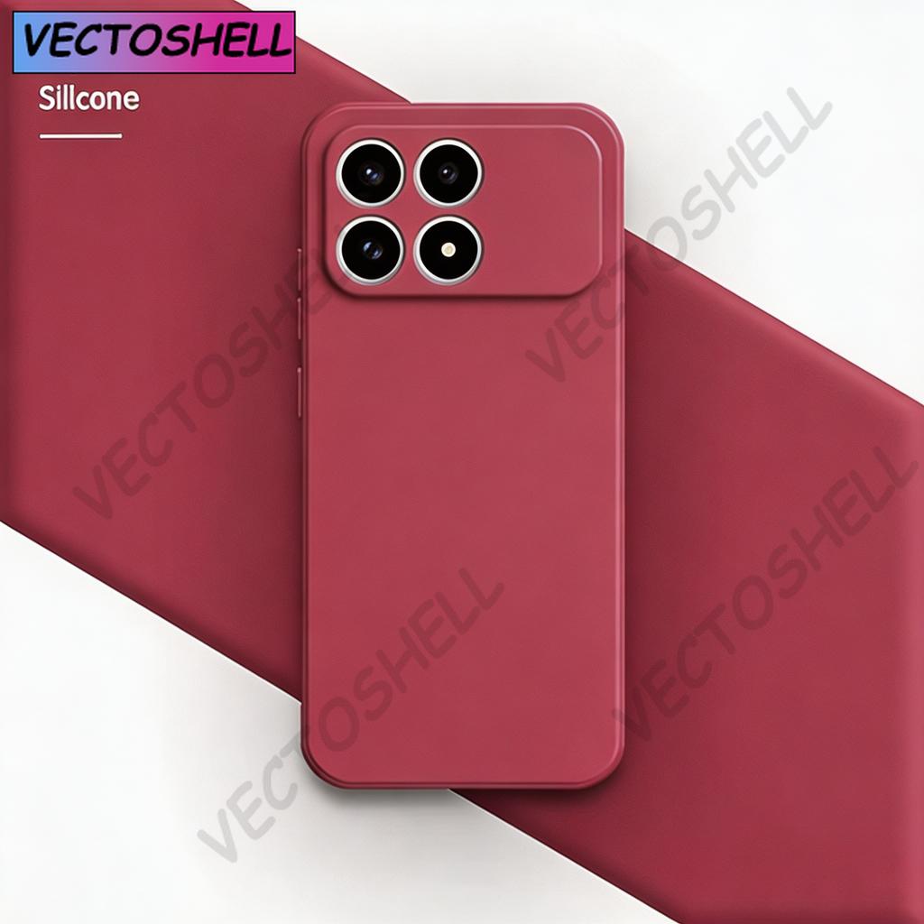 Original Silicone Phone Case For Xiaomi Poco F8 Pro Ultra X8 Pro Max Fundas High Qualtiy Soft Internal Flocking Back Cover