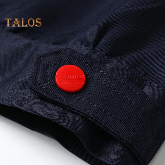 Workwear Suit for Men Women Wear-resistant Worker Clothing Lapel Collar Zipper Long Sleeve Top Pants Work Uniform Set for Repairman Workmen