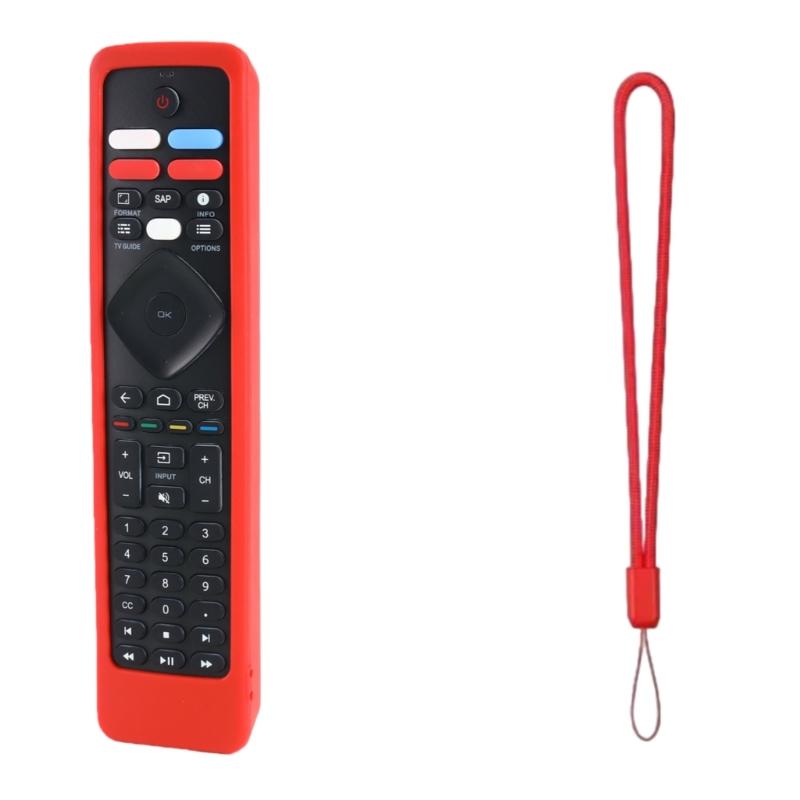 Protective Silicone Cover for RF402A-V14 NH800UP Remote Sleeve 360Degree Protections Against Impacts for Households красный