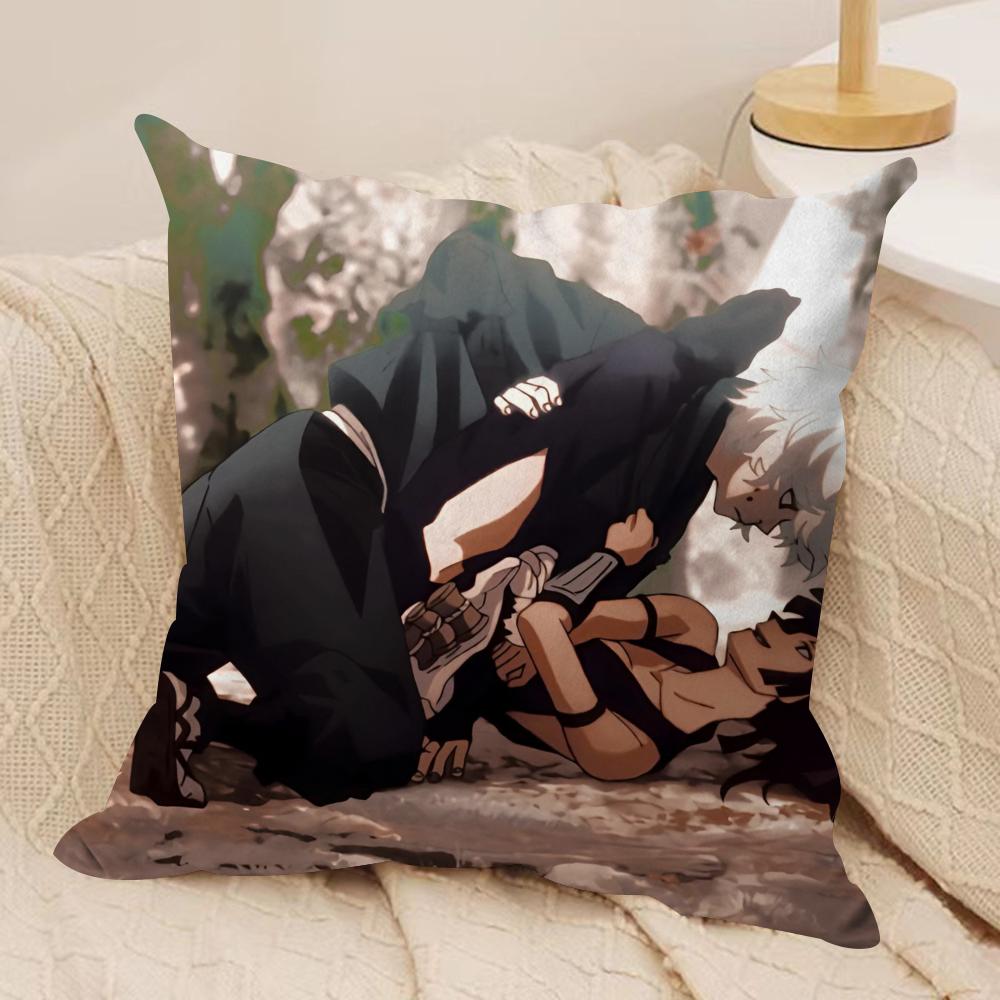 Hell's Paradise J-Jigokuraku Cushion Cover Soft Plush Fabric Double-Sided Printed Sofa Cushion Cover for All Seasons Home Decor