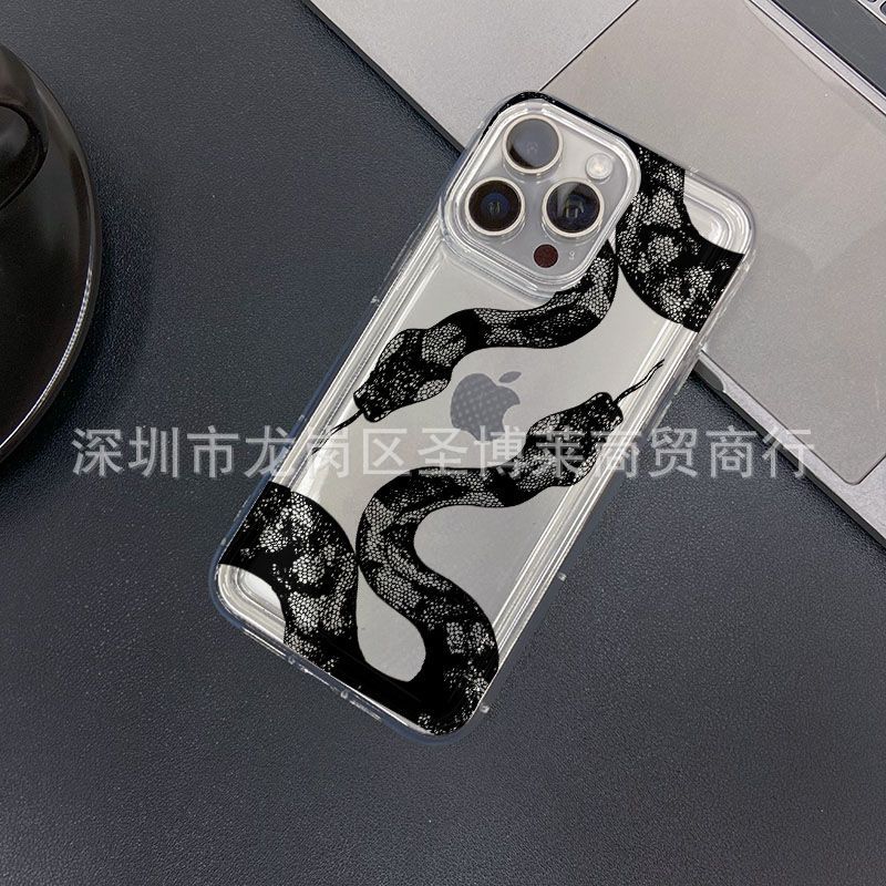Black Snake for Apple 15 Mobile Phone Case Iphone12promax Case 14/13/11/XR Emery 16