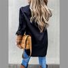 Button Blouse Tops Baggy Shirt Casual Loose Women Long Sleeve