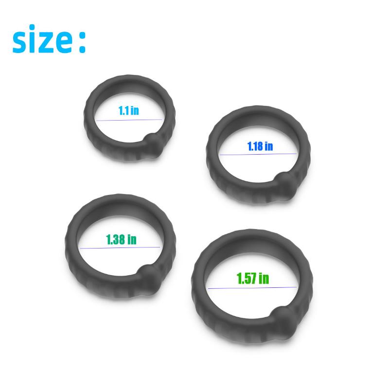 6Pcs Silicone Penis Ring Set Cock Rings Erection Enhancing Delay Ejaculation Soft Stretchy Adult Sex Toys For Men Couples Gay
