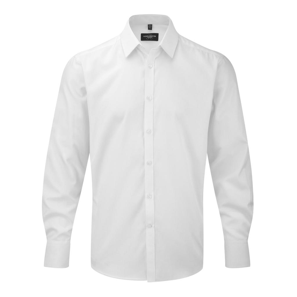 Russell Mens Herringbone Long Sleeve Work Shirt