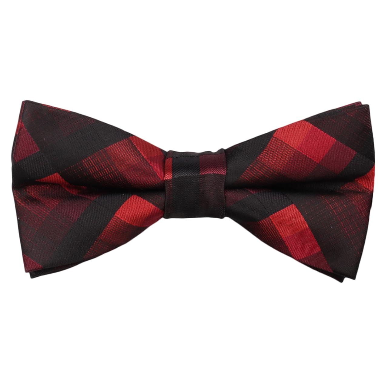 [White Fang] Bow Tie, Check Pattern, Polyester, FormalCasual, Stylish, Men s NC041 (Red)
