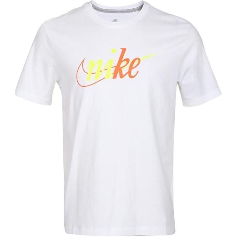 Nike T Shirts Men's White Crew Neck Moderate Straight Fit CI1191-100