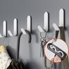 5PCS Adhesive Wall Hooks No Drill Strong Load-Bearing Hooks Durable Carbon Steel Hooks for Bathroom Kitchen Coat Towels