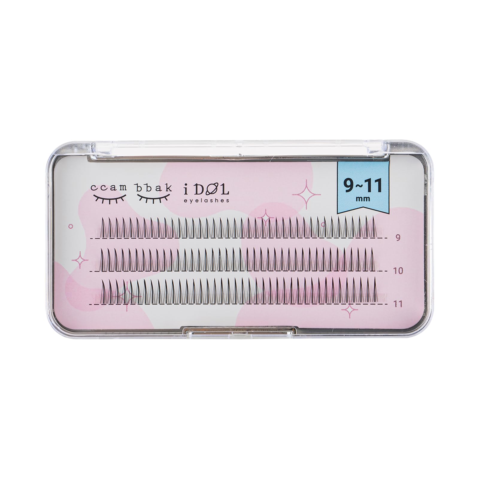 

CCAMBBAK Idol False Eyelashes, Partial Eyelash Extensions, Semi-Permanent Eyelash Type, Self-Application, Natural, Popular, DIY, 9mm~11mm (A Type,