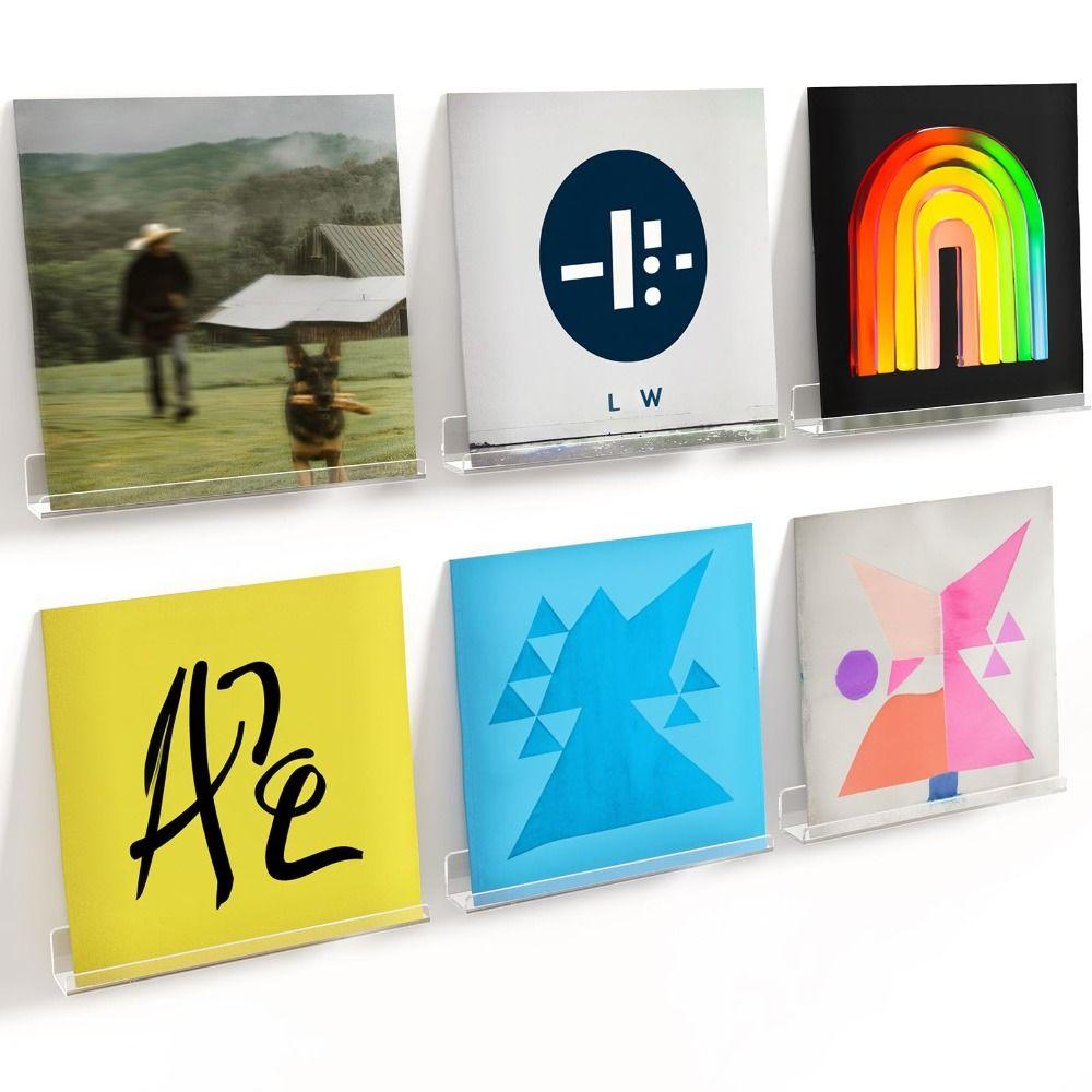 4"/12"/15" Vinyl Record Shelf Wall Mount Acrylic Magazine Rack Album Record Holder Display  Book