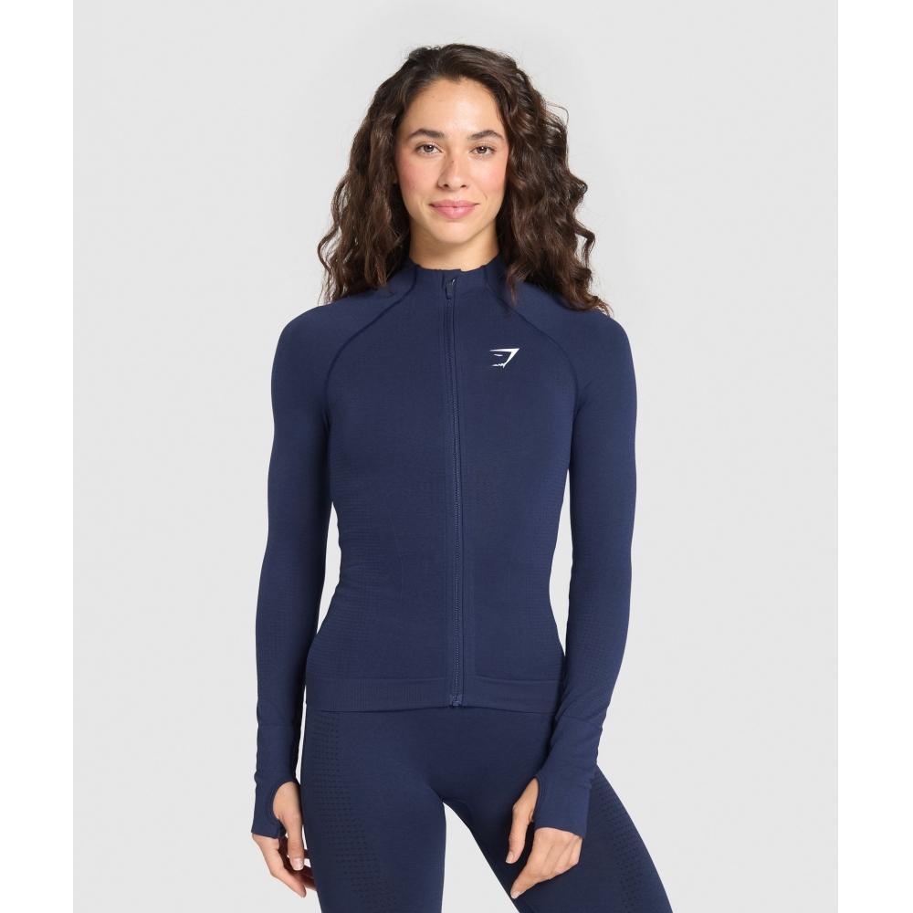 

Gymshark Vital Seamless 2.0 Tight Tracktop Heavy Blue Marl B9a6k Ucw7 XS