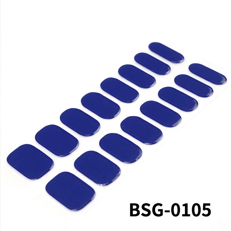 Nail Sticker Waterproof Lasting Stereoscopic Light Therapy Semi-curing Solid Color Japan and South Korea Gel Nail Sticker Nail Jewelry
