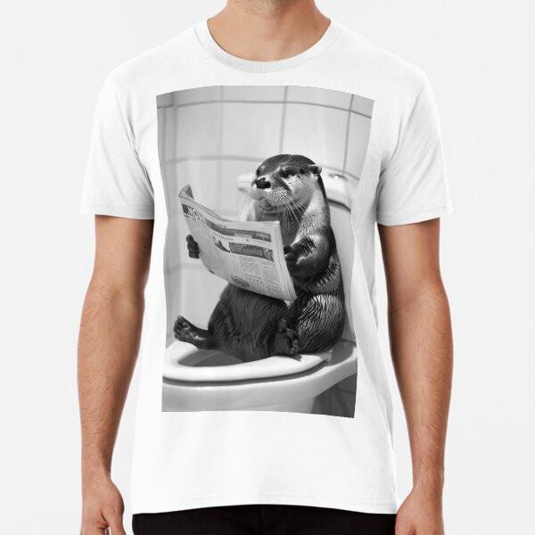 Otter Sitting On the Toilet Reading a NewspaT-Shirt S-5XL Best T-Shirt