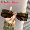 New Fashion Female Square Rimless Sunglasses With Uv400 Protection For Travel And Parties