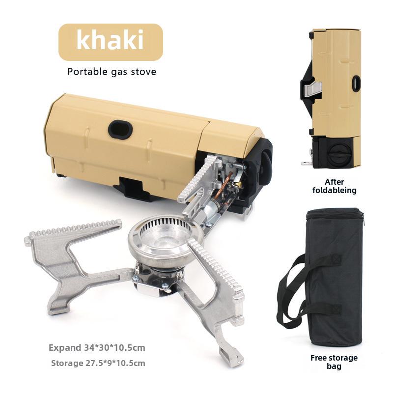 Portable Foldable Windproof Gas Camping Stove with Magnetic Ignition