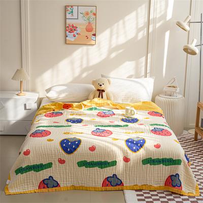 Class A Cotton Six-layer Bubble Gauze Throw Blanket Soft Towel Quilt Comfortable Cover Blanket For Children Adult Baby Daily Use