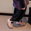 Children's 2025 Autumn/Winter Genuine Leather Leopard Print German Training Shoes: Boys' Versatile Style, Girls' Retro Student Sports Sneakers.