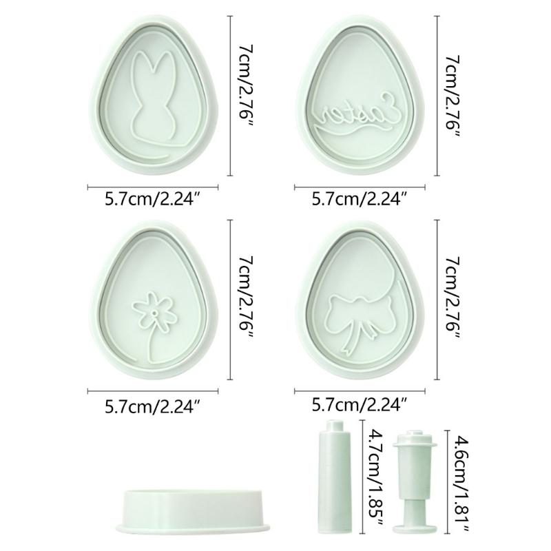 Festival Cookie Cutters Easters Eggs Shape Plastic Cookie Cutters DIY Baking Molds Suitable for Easters Celebration