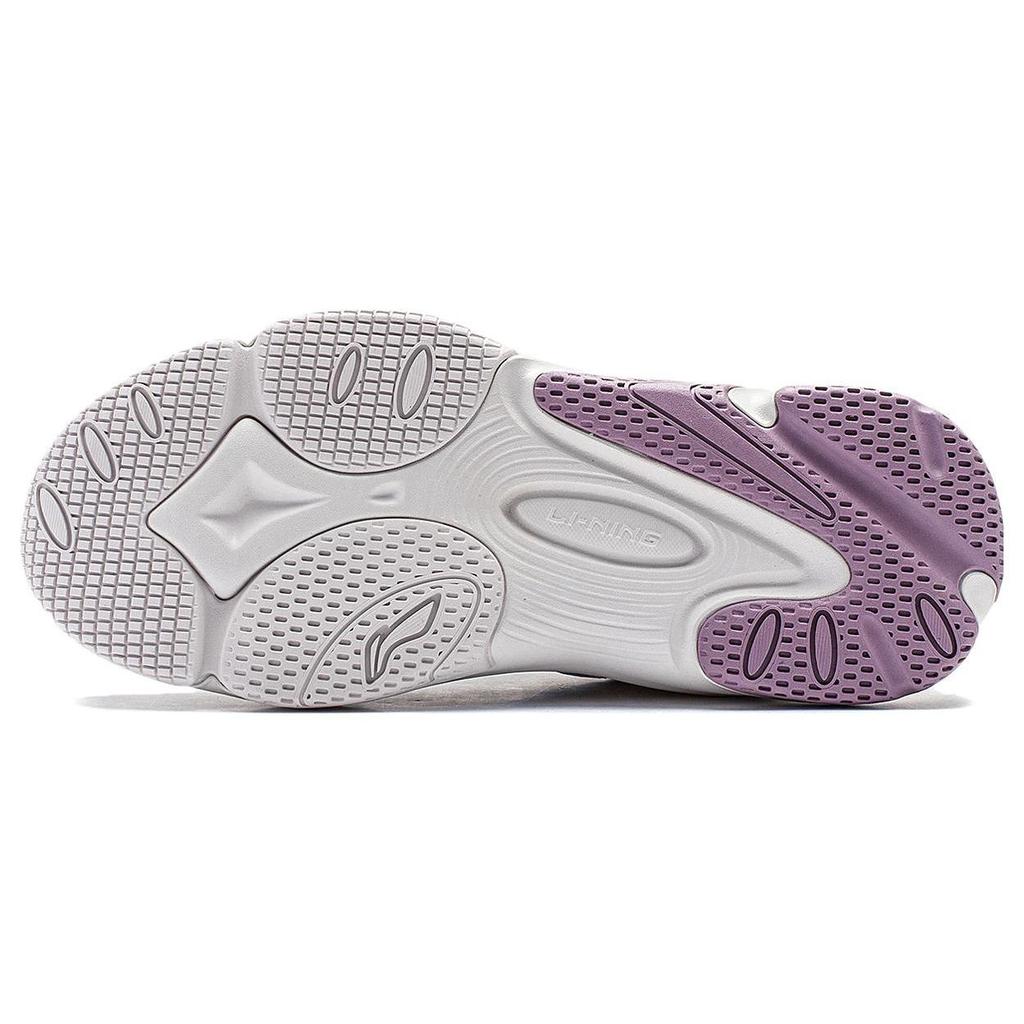 Li Ning Chaussures Décontractées Basses Collection Vie Sportive Femme Sable Blanc Gris AGCT392-3