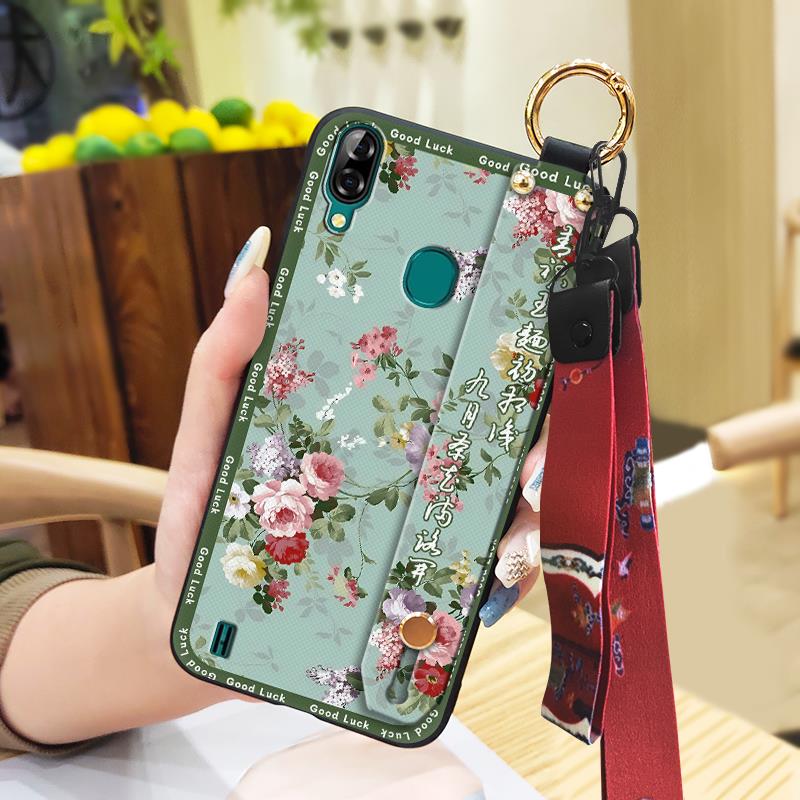 Soft case Silicone Phone Case For Blackview A60 Pro Waterproof Back Cover Kickstand Anti-knock Anti-dust Durable Lanyard